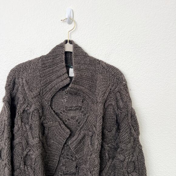 J. Crew Brown Cable Knit Cardigan - Picture 5 of 11